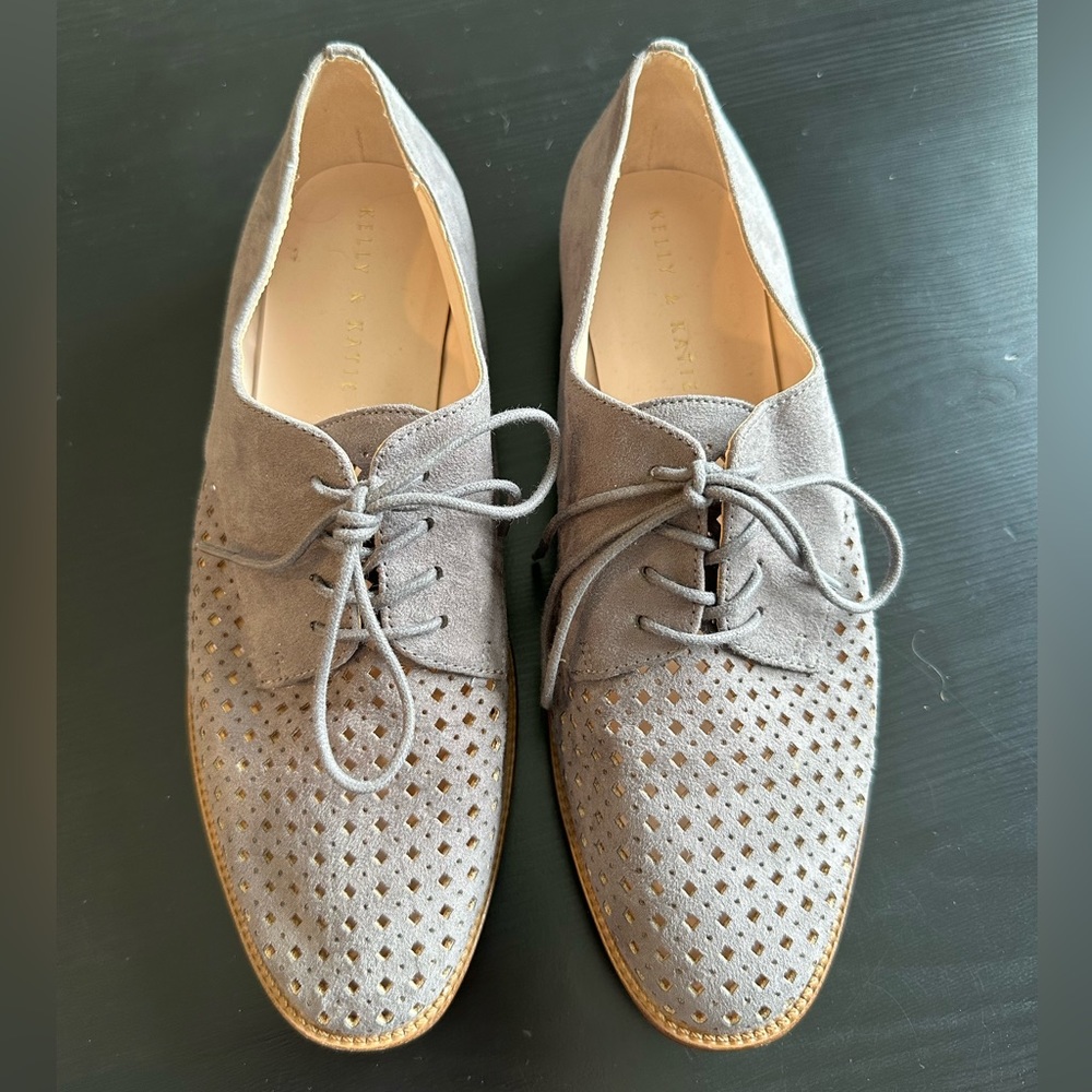Kelly & Katie Grey Suede Loafers Size 7.5